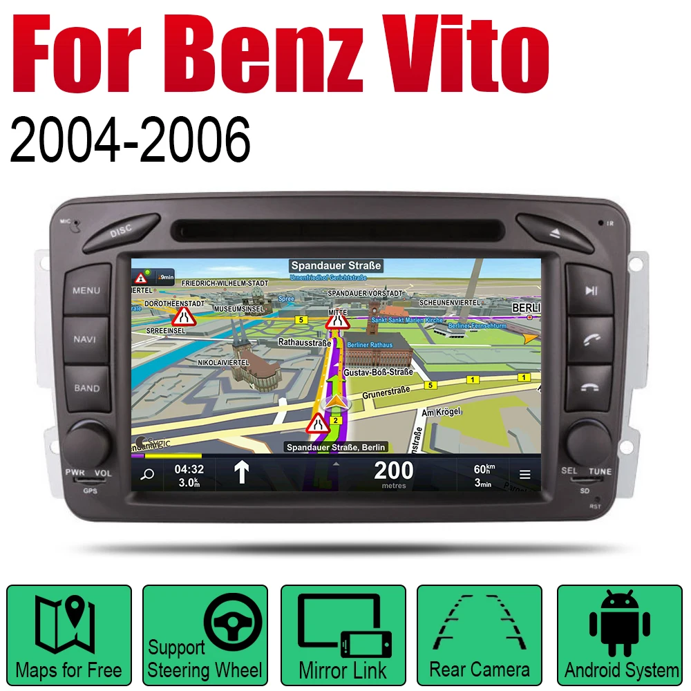 Авто GPS навигация для Mercedes Benz Vito 2004 ~ 2006 NTG автомобильный Android мультимедийный плеер