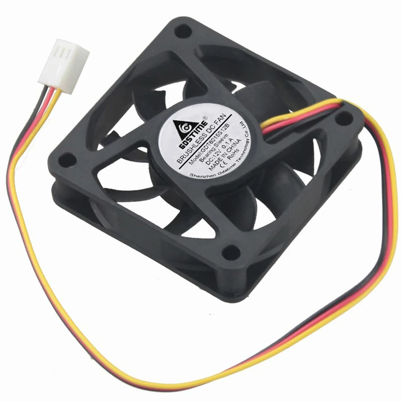 2Pieces LOT Gdstime DC 12V 3Pin 60mm 60mm x 15mm 6015 Brushless Exhaust Cooling Fan
2Pieces LOT Gdstime DC 12V 3Pin 60mm 60mm x 15mm 6015 Brushless Exhaust Cooling Fan