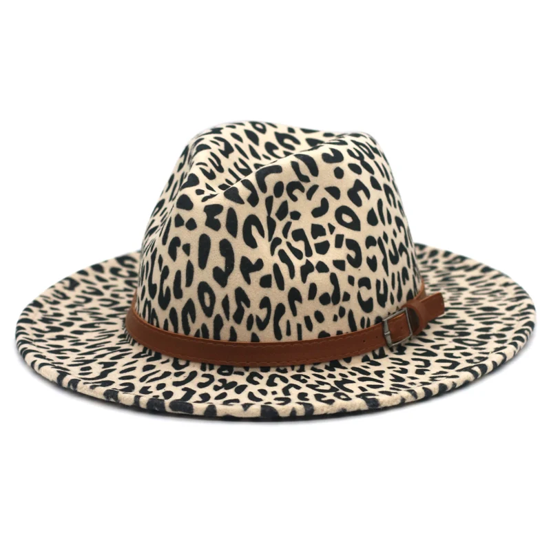 YY Wide Brim Trilby Caps for Men Fashion Leopard Fedora Hats Winter Warm Felt Cap for Women Church Hat FD041 
YY Wide Brim Trilby Caps for Men Fashion Leopard Fedora Hats Winter Warm Felt Cap for Women Church Hat FD041