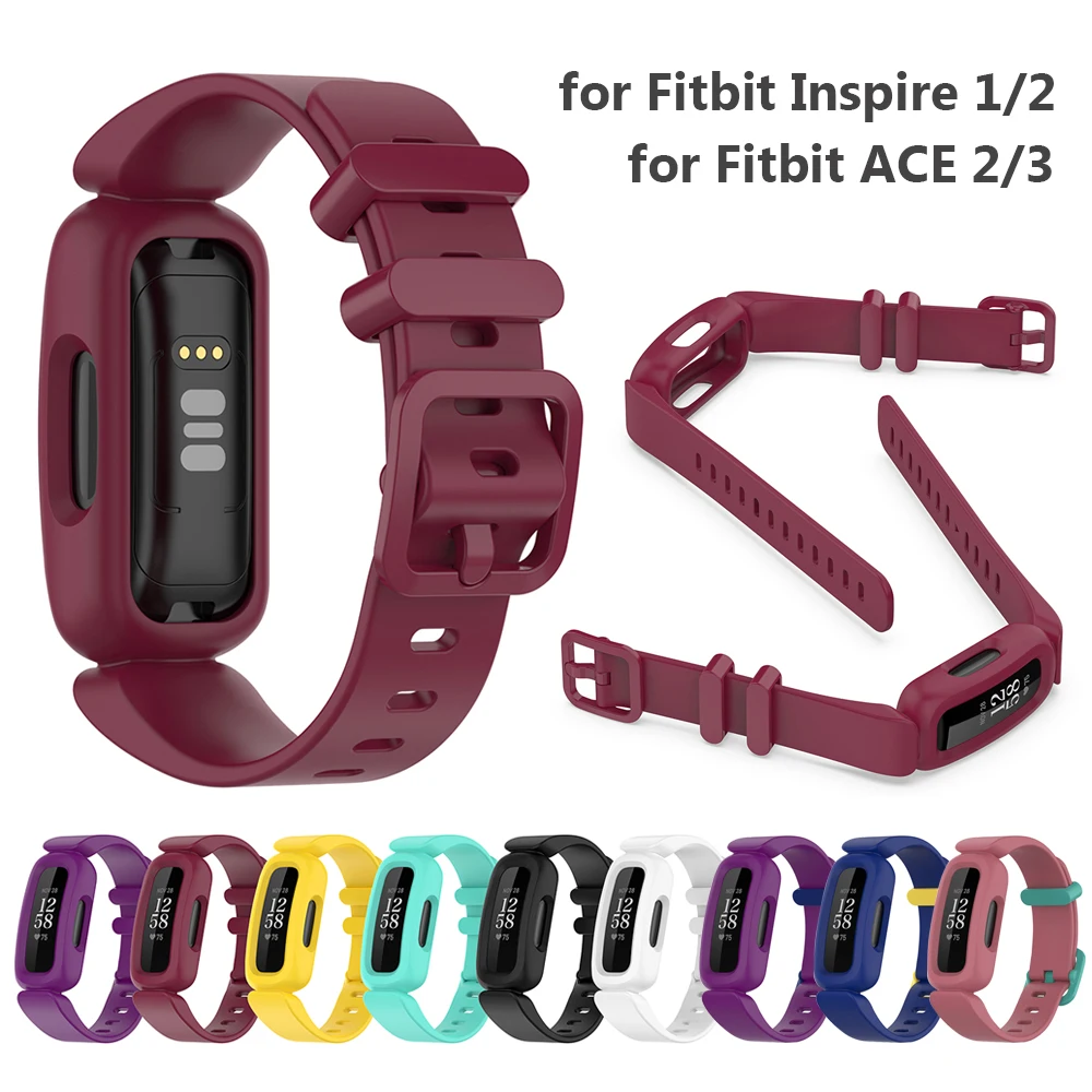 Детский ремешок для Fitbit Ace 3 сменный наручный Inspire 2 и ACE HR аксессуары часов красный