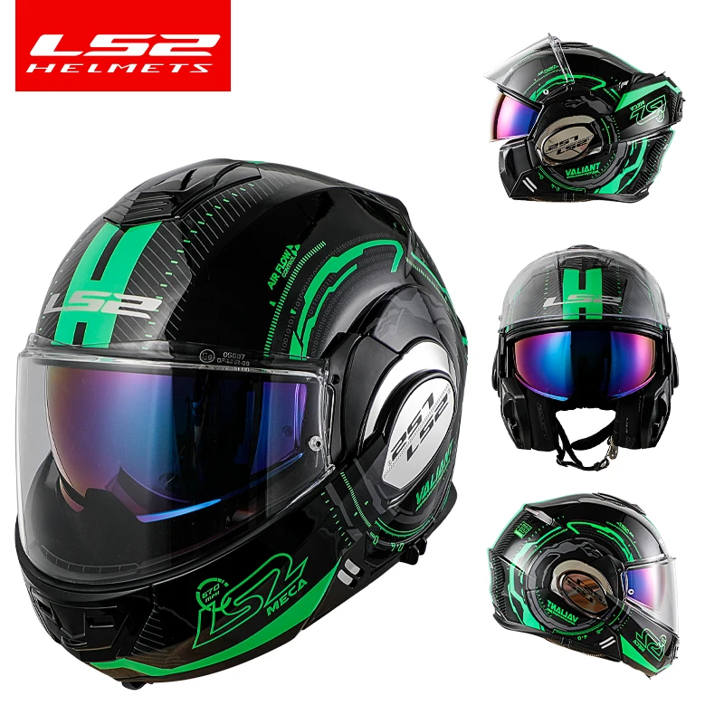 LS2 шлем ff399 Новый хромированный fiip up одежда очки полное лицо мотоциклетный анти