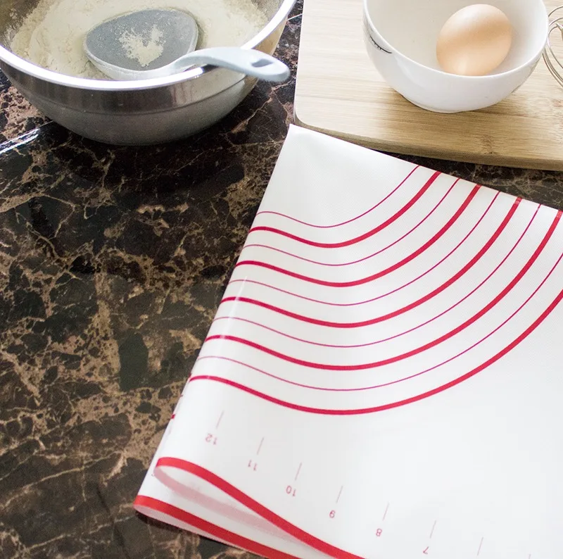 Kitchen Silicone Kneading Dough Mat Cookie Cake Baking Tools Thick Non-stick Rolling Mat Baking Sheet Pads Pastry Accessories
Kitchen Silicone Kneading Dough Mat Cookie Cake Baking Tools Thick Non-stick Rolling Mat Baking Sheet Pads Pastry Accessories