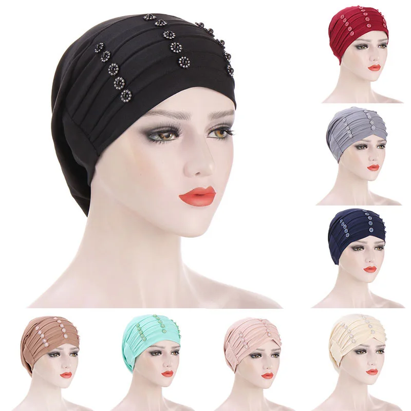Islam muslim head scarf Head Cover Cap Round Hat Muslim Folds Resuable Turban Hat Bonnet Headscarf Pearl Plain Hijabs headdress
Islam muslim head scarf Head Cover Cap Round Hat Muslim Folds Resuable Turban Hat Bonnet Headscarf Pearl Plain Hijabs headdress