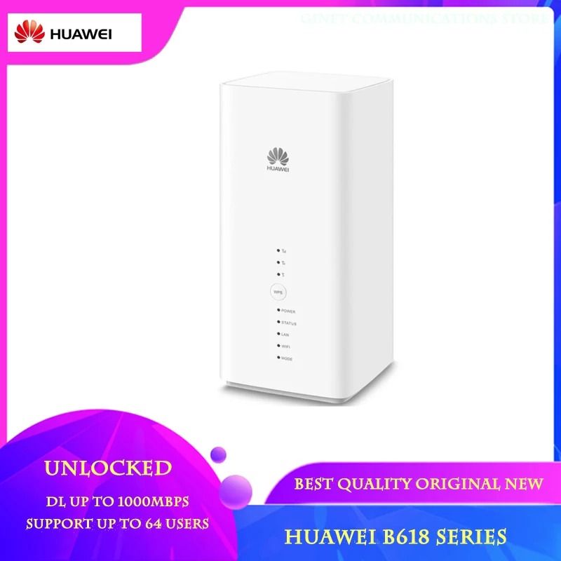 Модем Huawei B618 B618S-65D Cat11 600 Мбит/с 4G LTE CPE-роутер 64 Wi-Fi со слотом для Sim-карты PK B618S-22D B618S-66