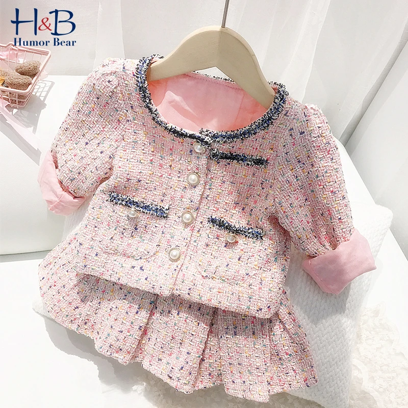 Humor Bear Girl Clothing Set Spring Autumn Long Sleeve Plaid Printed Cardigan +Skirt 2PCS Sweet Kids Clothes For 2-6Y
Humor Bear Girl Clothing Set Spring Autumn Long Sleeve Plaid Printed Cardigan +Skirt 2PCS Sweet Kids Clothes For 2-6Y