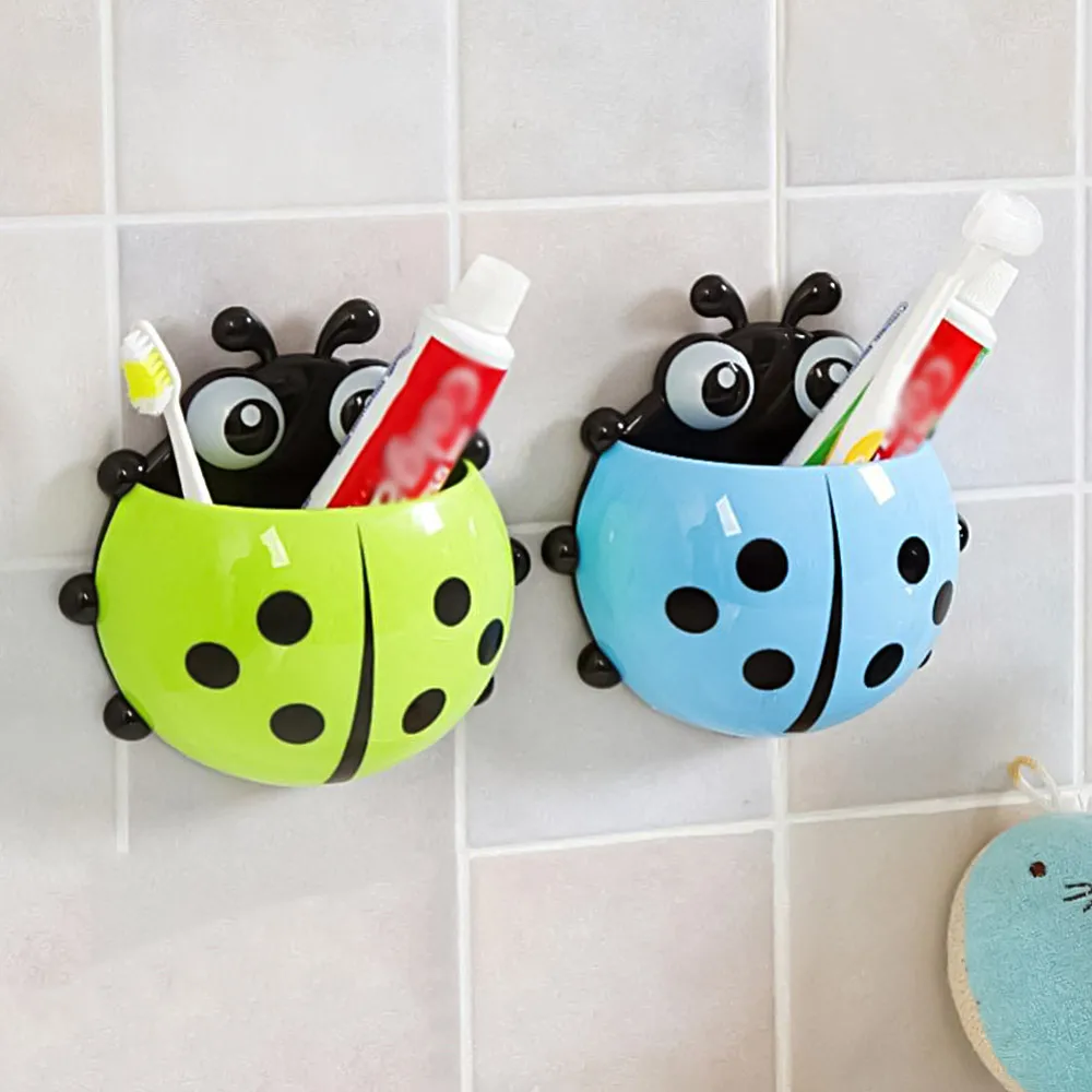 Wall-Mounted Ladybug Shape Toothbrush Holder Wall Suction Cup Ladybird Toiletries Toothpaste Toothbrush Holder Bathroom Supplies
Wall-Mounted Ladybug Shape Toothbrush Holder Wall Suction Cup Ladybird Toiletries Toothpaste Toothbrush Holder Bathroom Supplies