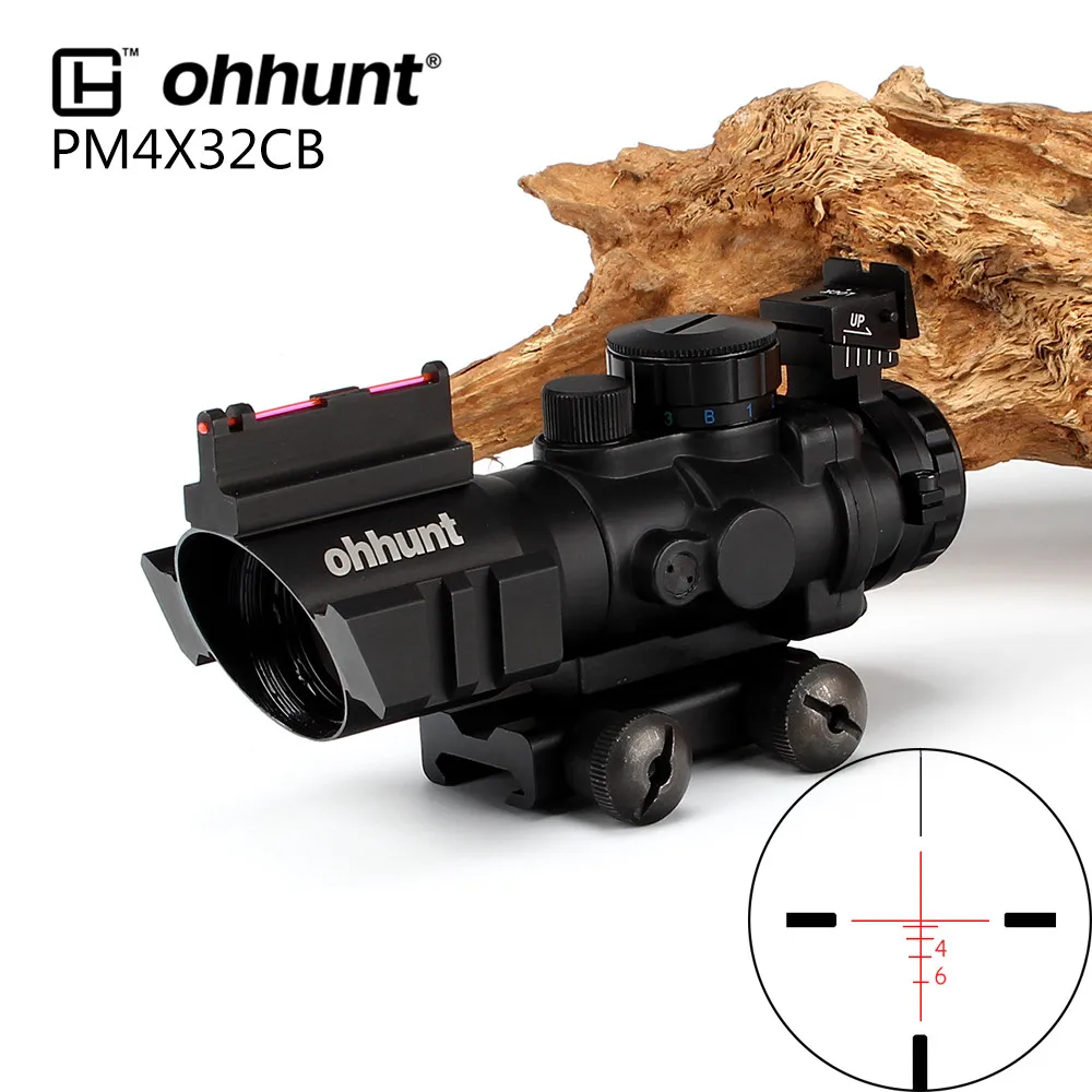 Фото Ohhunt 4x32 охотничий компактный прицел rgb tri Illuminated Rapid начиная с - купить