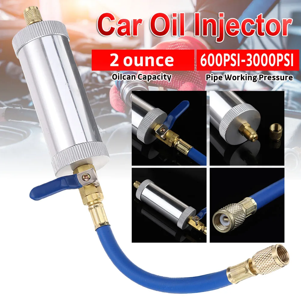 Hot Sale Air Conditioner Car Oil Injection Dye Injection Tool 2 Oz 1/4" Pure Liquid Engine Oil Coolant Filling Pipe Auto Parts
Hot Sale Air Conditioner Car Oil Injection Dye Injection Tool 2 Oz 1/4" Pure Liquid Engine Oil Coolant Filling Pipe Auto Parts