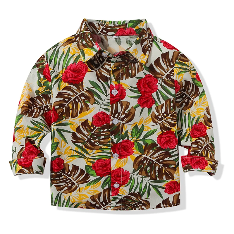 Wasailong boys clothes Spring and autumn long sleeve leaf flower pattern casual shirt lapel collar gentlemen's jacket+suspenders
Wasailong boys clothes Spring and autumn long sleeve leaf flower pattern casual shirt lapel collar gentlemen's jacket+suspenders