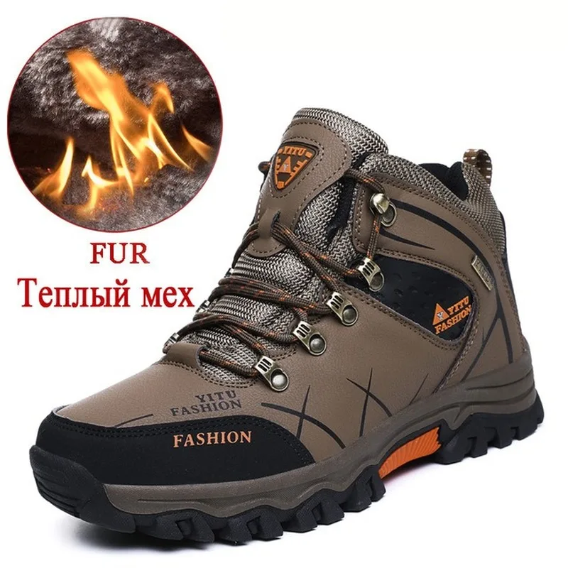 Outdoor Men Winter Snow Boots Plush Warm Men Snow Boots High Quality Waterproof Leather Sneakers Male Hiking Boots Big Size 47
Outdoor Men Winter Snow Boots Plush Warm Men Snow Boots High Quality Waterproof Leather Sneakers Male Hiking Boots Big Size 47