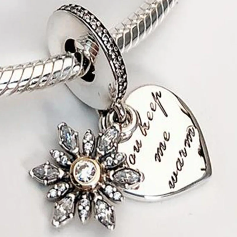 100% 925 Sterling Silver Charm New Snowflake And Heart Pendant Fit Pandora Women Bracelet & Necklace Diy Jewelry
100% 925 Sterling Silver Charm New Snowflake And Heart Pendant Fit Pandora Women Bracelet & Necklace Diy Jewelry