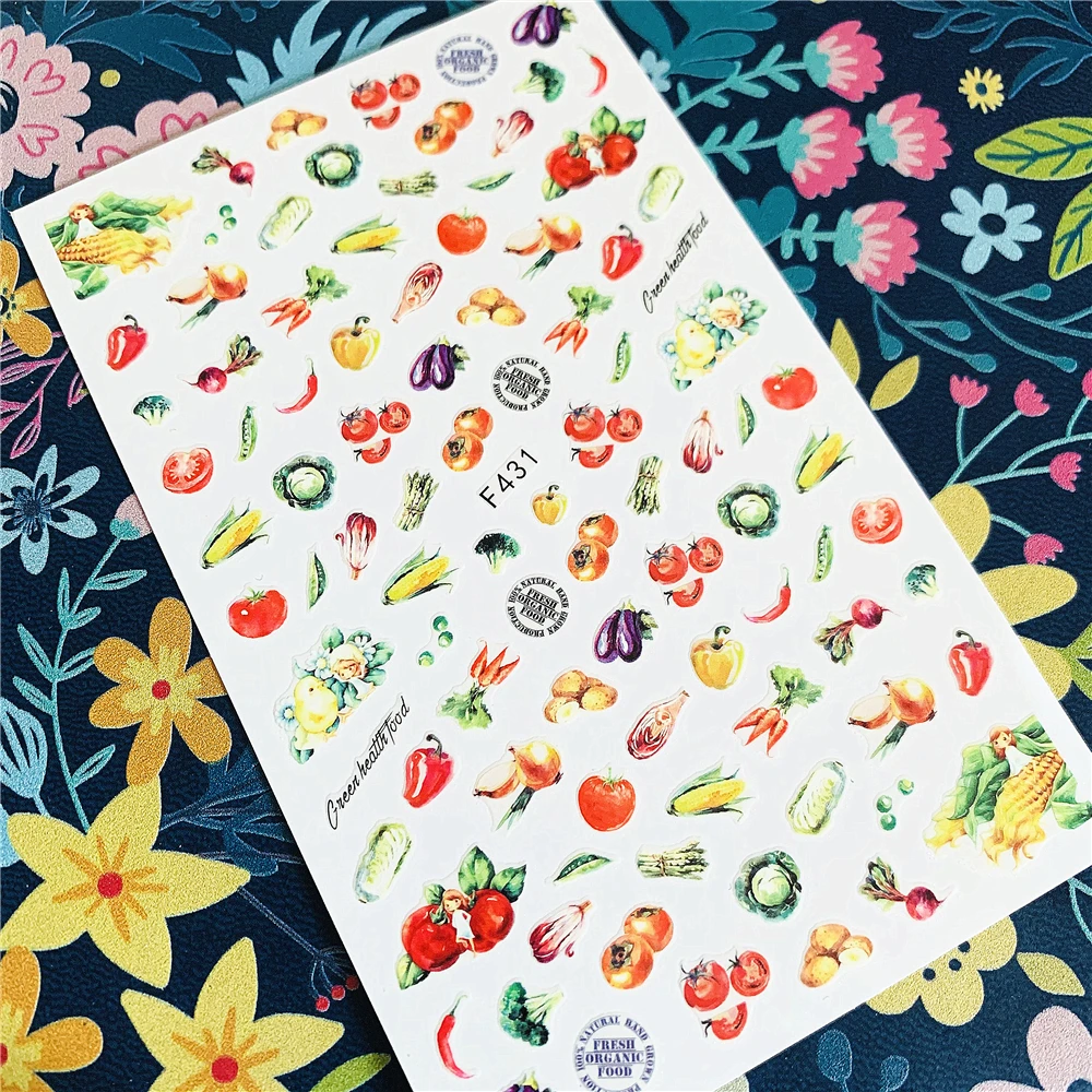 Newest F sereis F-430-431 vegetables 3d nail art sticker nail decal stamping export japan designs rhinestones decorations
Newest F sereis F-430-431 vegetables 3d nail art sticker nail decal stamping export japan designs rhinestones decorations