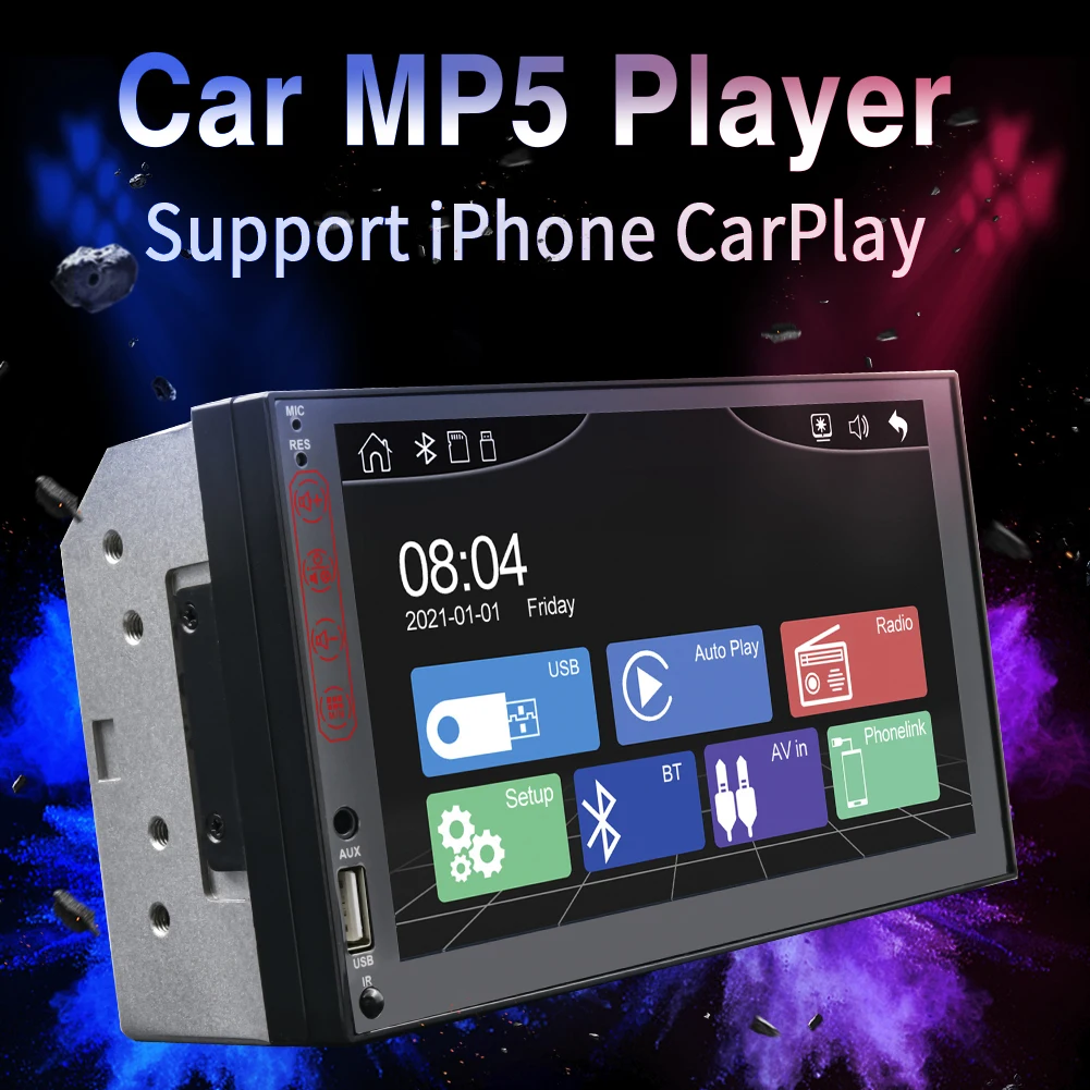 Car Stereo 7 inch Touchscreen Bluetooth-compatible AUX-in AM FM Radio Rear View Camera FM Multimedia Video Player GPS Navigation
Car Stereo 7 inch Touchscreen Bluetooth-compatible AUX-in AM FM Radio Rear View Camera FM Multimedia Video Player GPS Navigation