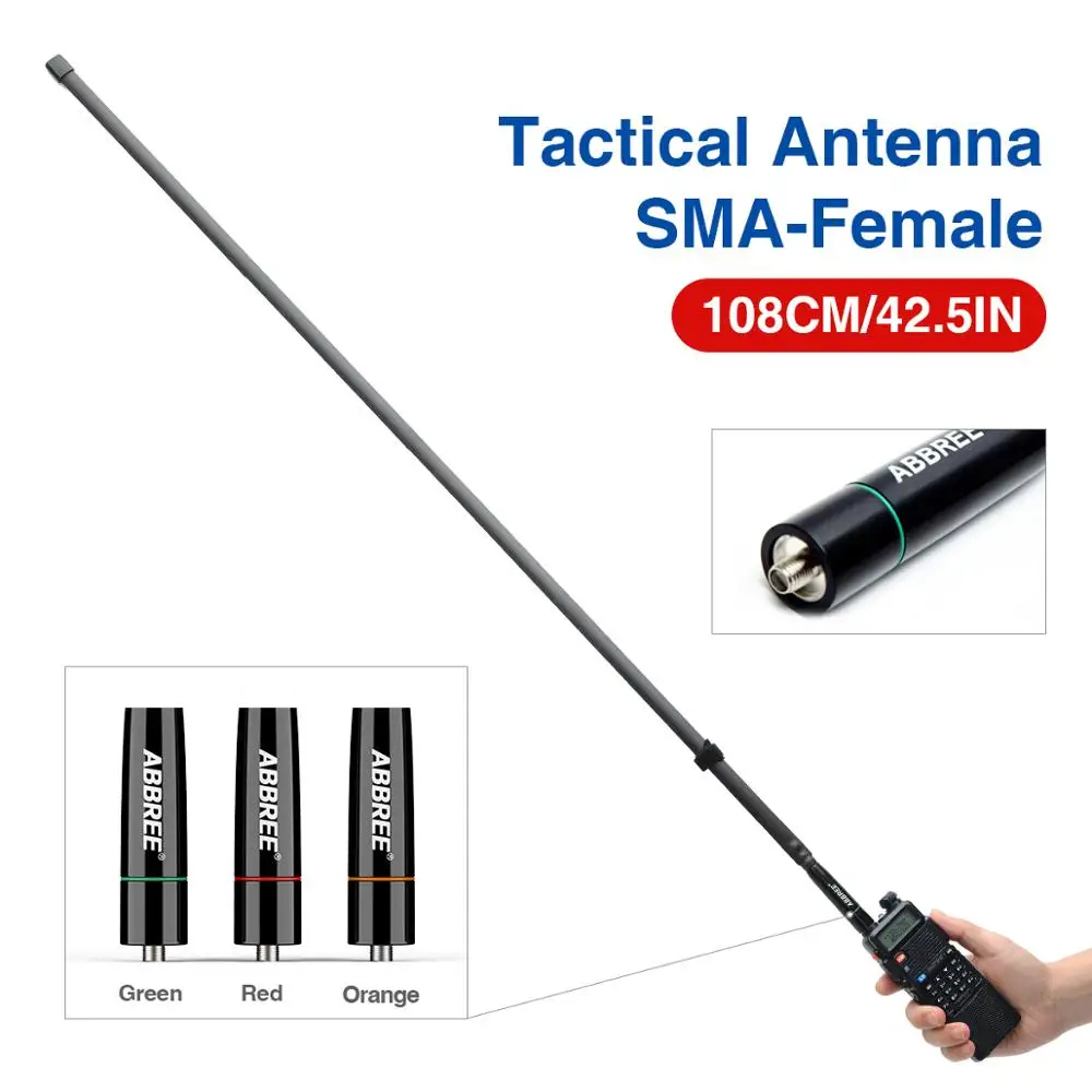 108 см ABBREE AR-152C Красочная новая SMA-Female Двухдиапазонная 144/430 МГц CS тактическая
