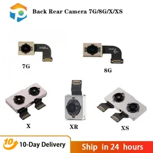 100% Test Back Rear Camera With Flash Module Sensor Flex Cable For iPhone 7 8 X XR Rear Main Lens Camera For iPhone XS Max