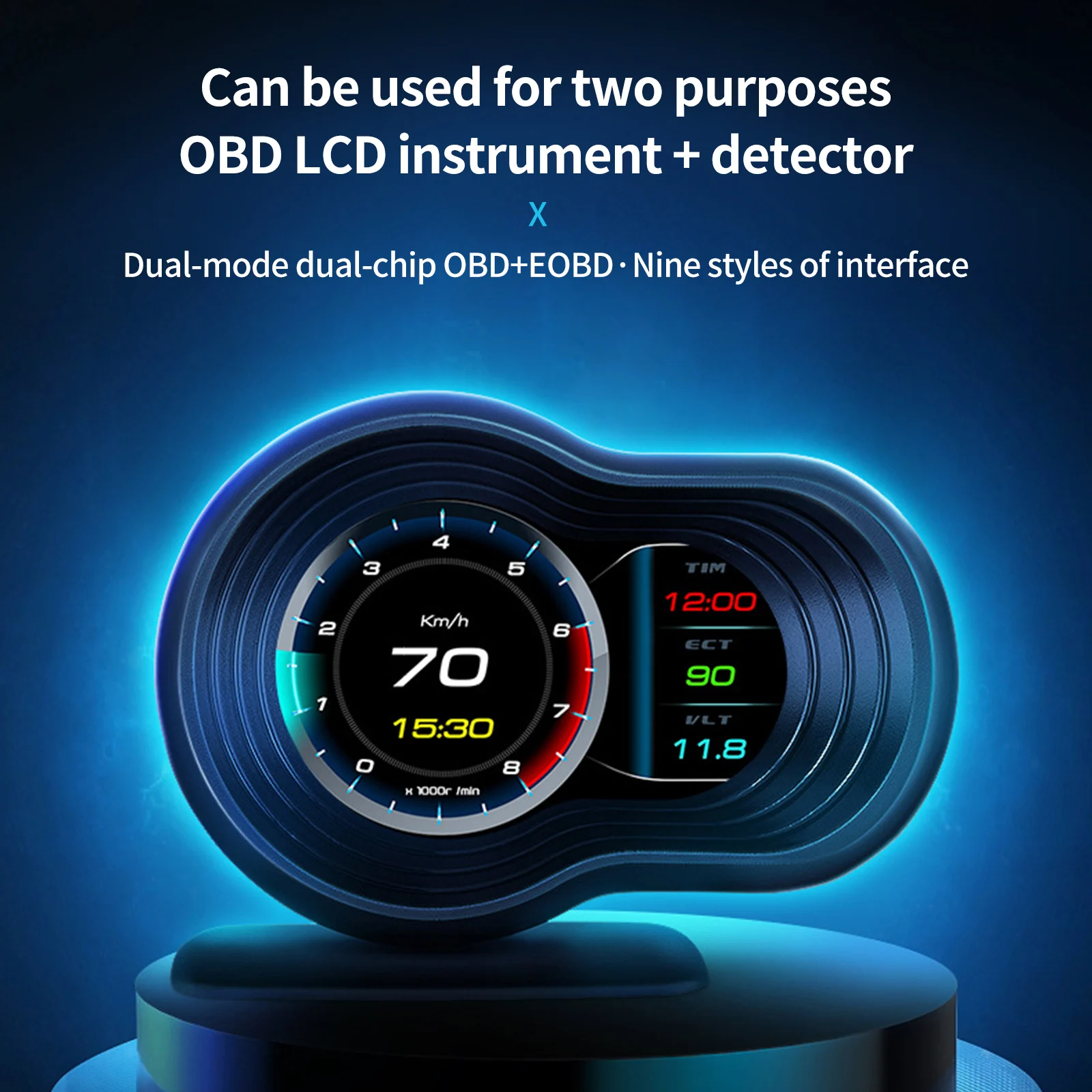 Car Speedometer OBD Unsafe Driving Warning Data Display System 2-In-1 OBD Auto Data Monitor Fault Detector with DIY Interfaces
Car Speedometer OBD Unsafe Driving Warning Data Display System 2-In-1 OBD Auto Data Monitor Fault Detector with DIY Interfaces