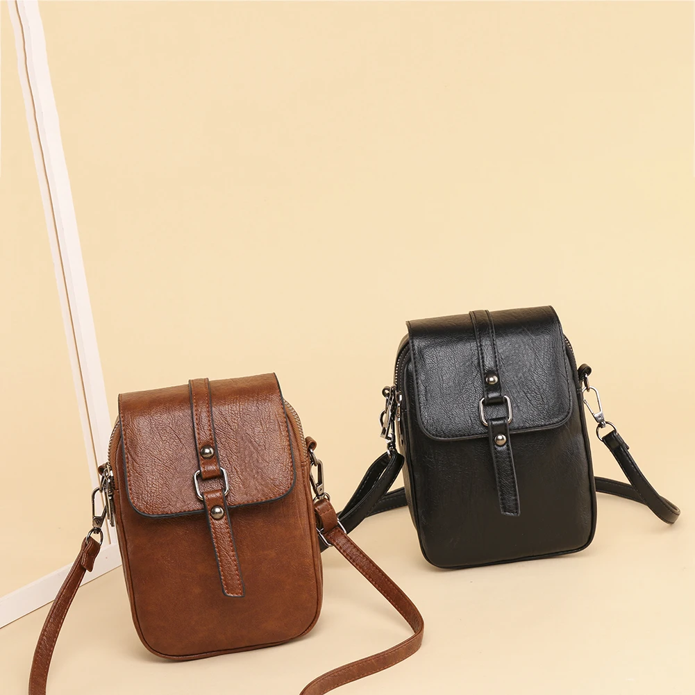 PU Leather Crossbody Bags Retro Women Double Layer Zipper 2020 Fashion Trend Ladies Shoulder Handbag Shoulder Phone Pouch
PU Leather Crossbody Bags Retro Women Double Layer Zipper 2020 Fashion Trend Ladies Shoulder Handbag Shoulder Phone Pouch