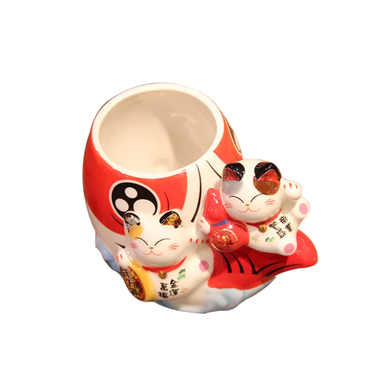 Company gift Zhaocai cat ceramic Japanese handicraft carp pen holder decoration creative cartoon home gift
Company gift Zhaocai cat ceramic Japanese handicraft carp pen holder decoration creative cartoon home gift