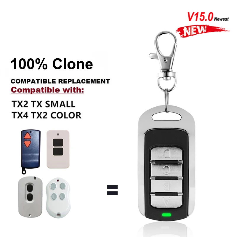 ACM Garage Door Remote Control Clone Multifrequency 280-868mhz Garage Door Opener 4 in 1 433MHz Remote Control for Gate IPX6 New
ACM Garage Door Remote Control Clone Multifrequency 280-868mhz Garage Door Opener 4 in 1 433MHz Remote Control for Gate IPX6 New
