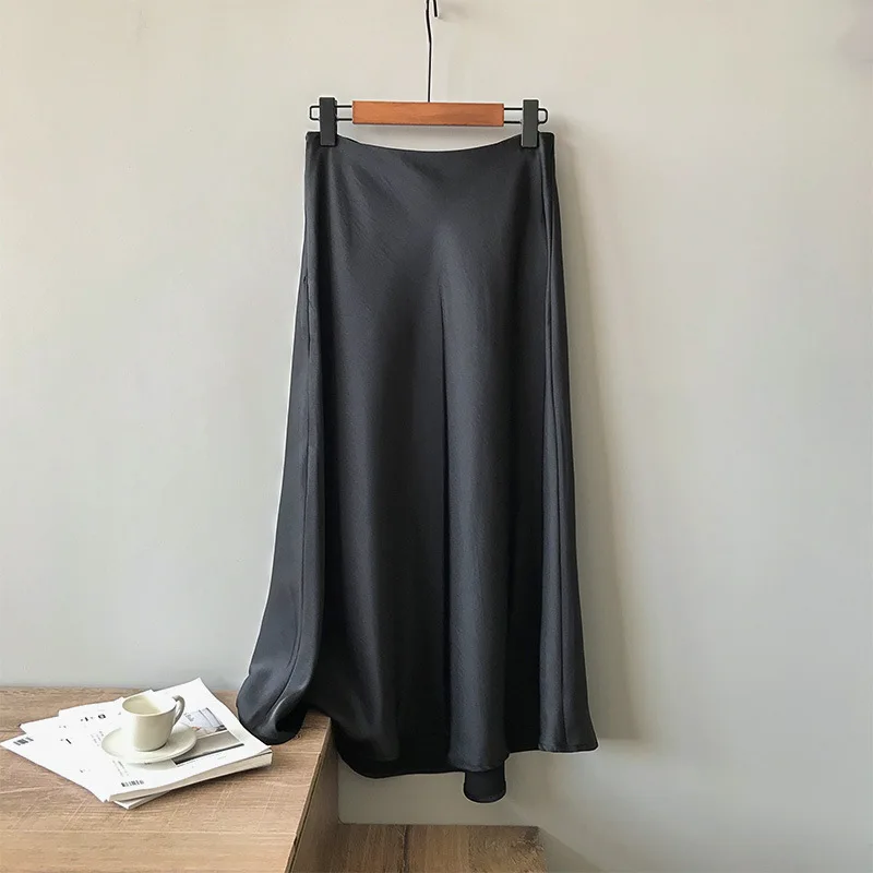 New High Waist Elegant Women Summer A-Line Long Skirt Chic Women Vintage Satin Skirt Women Faldas Jupe Femme Saia
New High Waist Elegant Women Summer A-Line Long Skirt Chic Women Vintage Satin Skirt Women Faldas Jupe Femme Saia