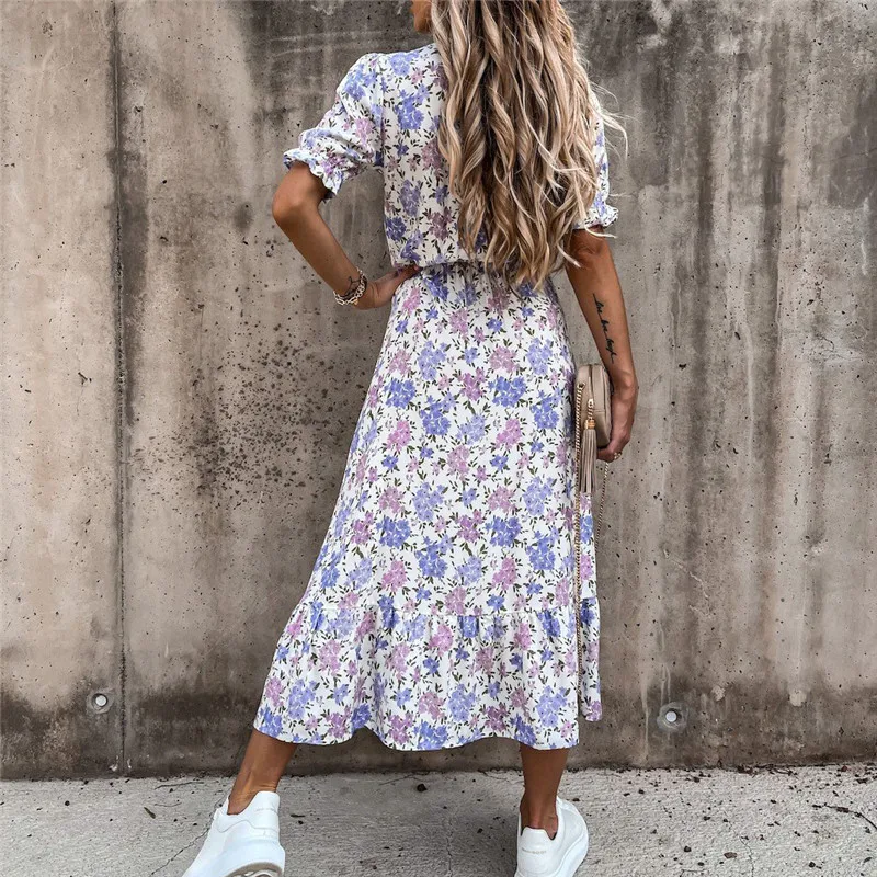 Casual Summer New Floral Print Slim Dress Women Short Sleeve High Waist Boho Female Sexy V-Neck Outdoor Colorful Dresses M0435
Casual Summer New Floral Print Slim Dress Women Short Sleeve High Waist Boho Female Sexy V-Neck Outdoor Colorful Dresses M0435