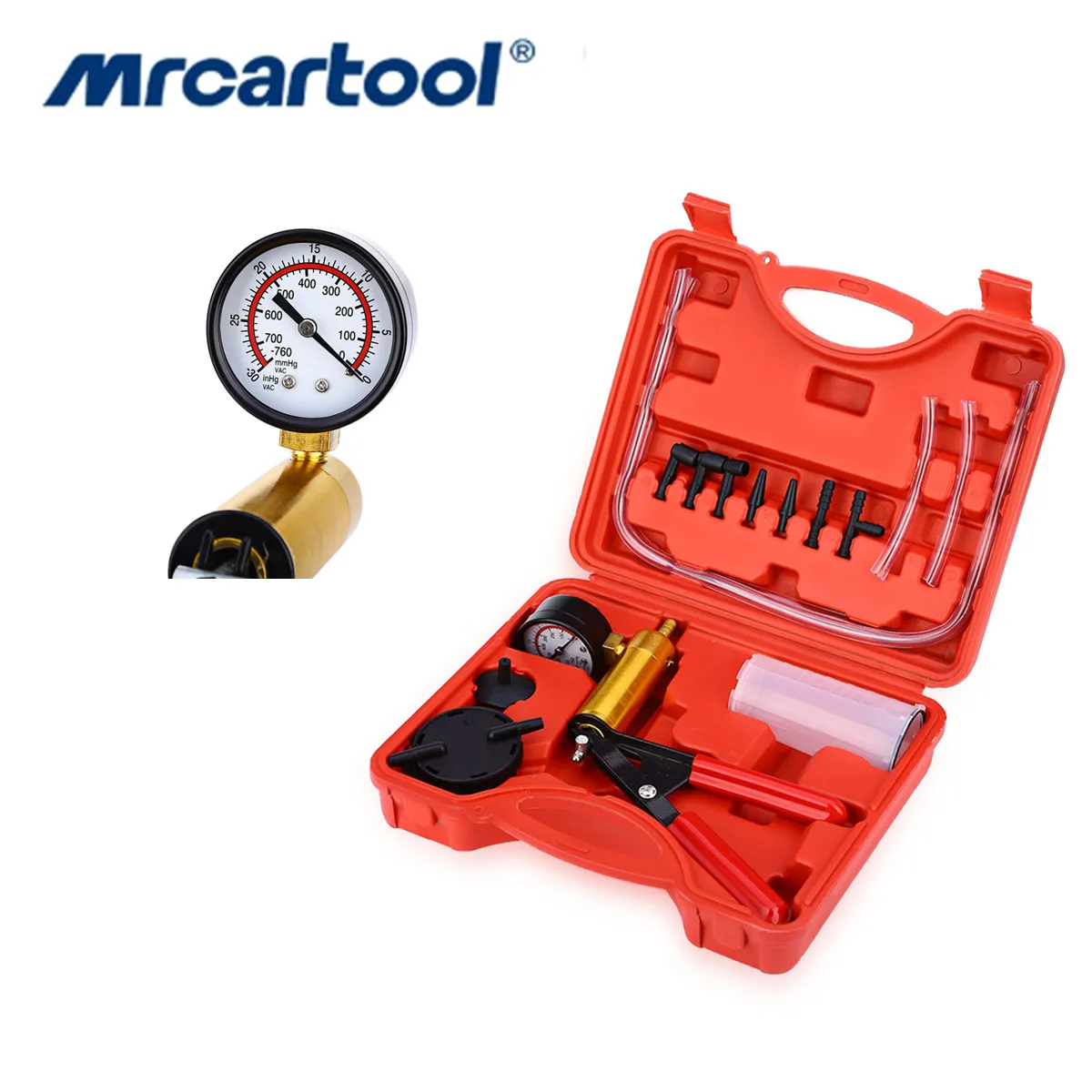 Auto Car Manual Vacuum Pressure Pump Brake Tester Kit Bleeding Portable Durable Aluminum Vacuum Gauge Repair Set
Auto Car Manual Vacuum Pressure Pump Brake Tester Kit Bleeding Portable Durable Aluminum Vacuum Gauge Repair Set