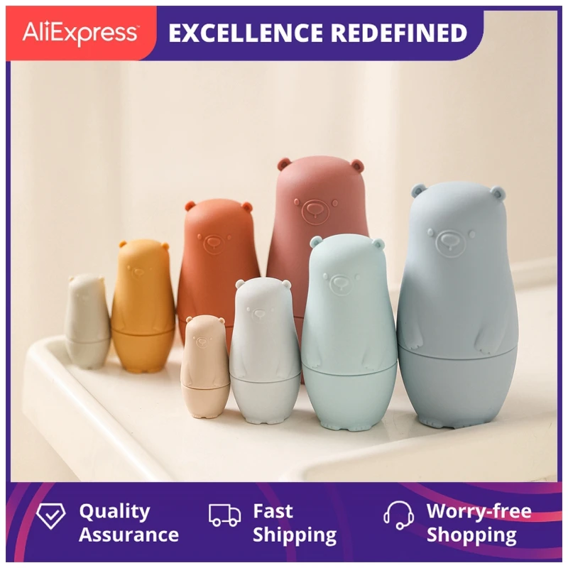 Детские Силиконовые российские гнездовые куклы, умная кукла, обучающая игрушка Монтессори, штабелируемые блоки, подарок для новорожденных 
Детские Силиконовые российские гнездовые куклы, умная кукла, обучающая игрушка Монтессори, штабелируемые блоки, подарок для новорожденных