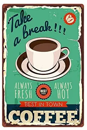 Metal Wall Sign Friends Drink Coffee Interior Art Poster Wall Decoration Old-fashioned Retro Metal Plate 8X12 Inches
Metal Wall Sign Friends Drink Coffee Interior Art Poster Wall Decoration Old-fashioned Retro Metal Plate 8X12 Inches
