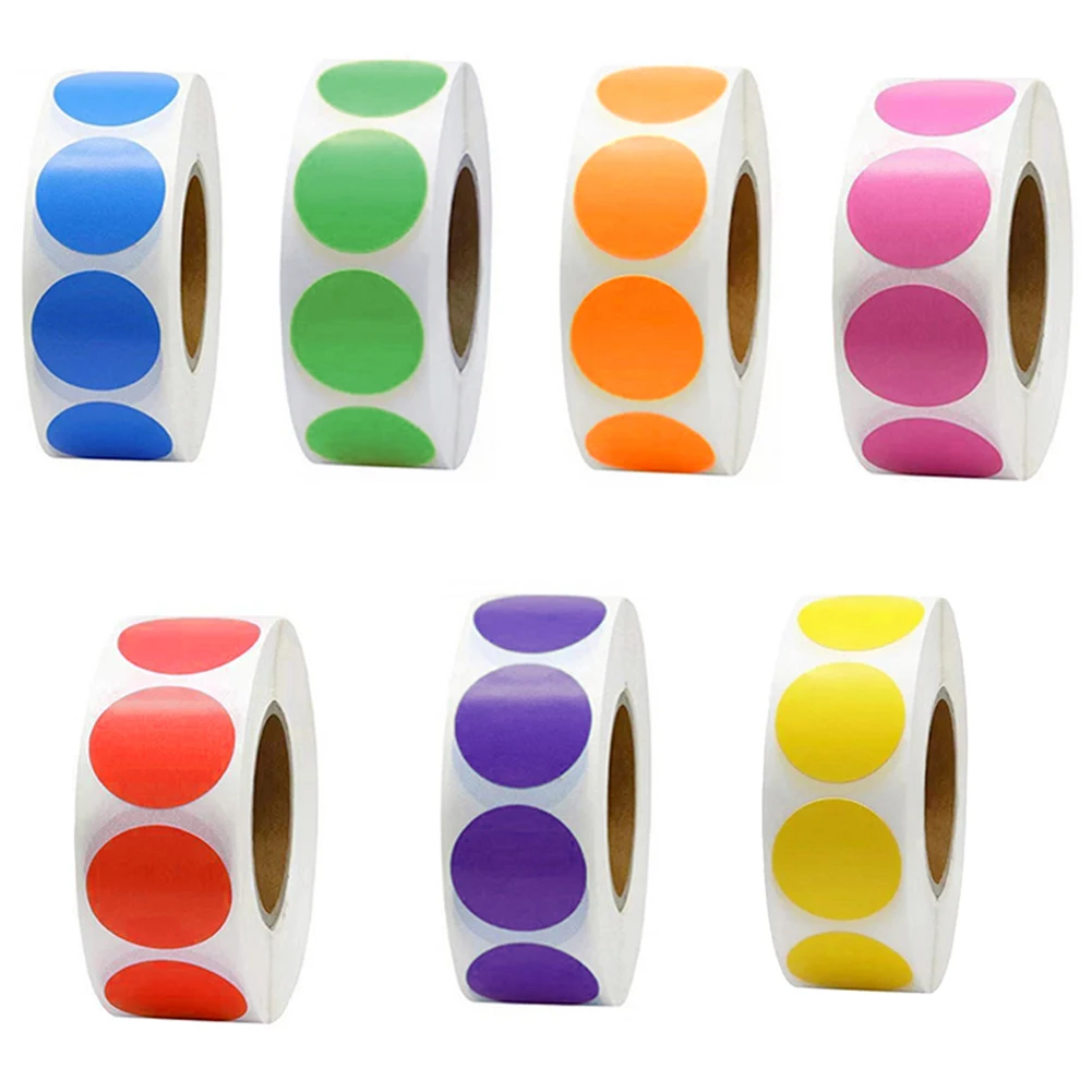500Pcs/Roll Chroma Label Color Code Dot Labels Stickers 1 Inch Red Green White Yellow Blue Pink Black Stationery Stickers
500Pcs/Roll Chroma Label Color Code Dot Labels Stickers 1 Inch Red Green White Yellow Blue Pink Black Stationery Stickers