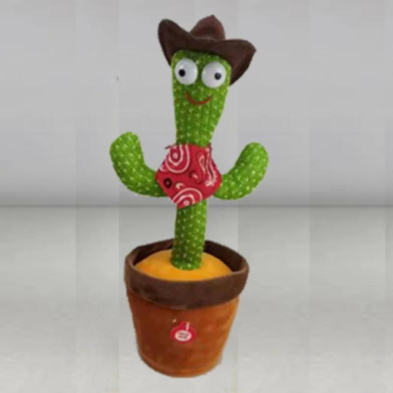 

Cactus Plush Toy Singing Talking Dancing Toys Speak Talk Sound Record Repeat Toys Early Childhood Education Toy for Children New