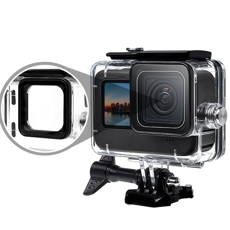 Waterproof Housing Case for Hero9, 40 Meters Underwater Protective Diving Housing Shell Case with Bracket Accessories
Waterproof Housing Case for Hero9, 40 Meters Underwater Protective Diving Housing Shell Case with Bracket Accessories