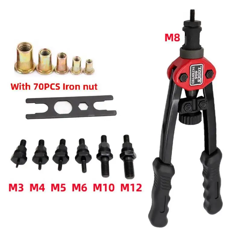 9/79pcs Rivet Nut Tool Kit Manual Rivnut Riveting Tools Hand Threaded Nutsert Riveter with M3 M4 M5 M6 M8 M10 M12 Nuts
9/79pcs Rivet Nut Tool Kit Manual Rivnut Riveting Tools Hand Threaded Nutsert Riveter with M3 M4 M5 M6 M8 M10 M12 Nuts