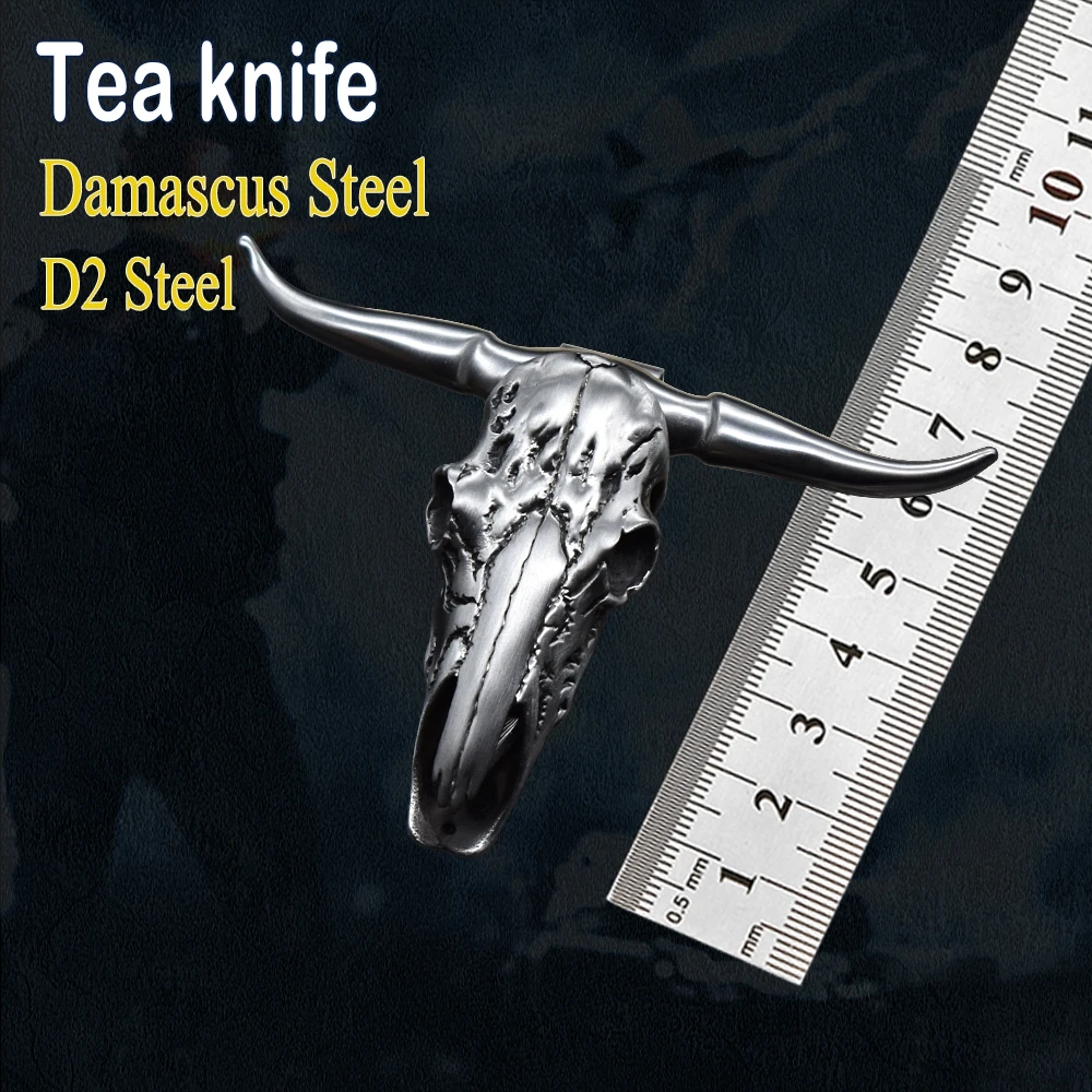 Damascus Steel Tea Knife Mini Bull Head Tea Cone Outdoor Multifunctional Defense Pocket Tool EDC Necklace Knife Gift
Damascus Steel Tea Knife Mini Bull Head Tea Cone Outdoor Multifunctional Defense Pocket Tool EDC Necklace Knife Gift