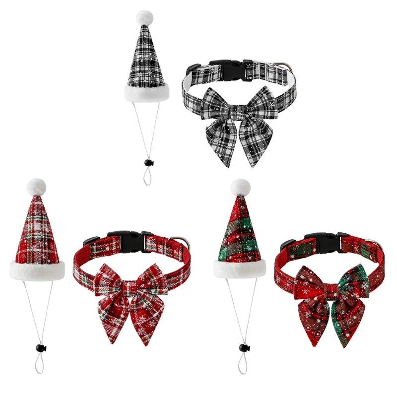 Pet Dogs Caps With Bowtie Cat Dog Christmas Costume Headwear Cap Hat Scarf Christmas Party Pets Puppy Accessories
Pet Dogs Caps With Bowtie Cat Dog Christmas Costume Headwear Cap Hat Scarf Christmas Party Pets Puppy Accessories