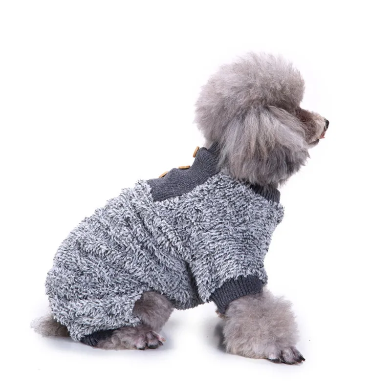 Зимний комбинезон для собак теплая одежда домашних животных маленьких и средних