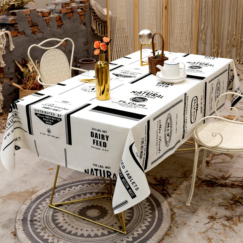 Nordic Cotton Linen Tablecloth Rectangle Waterproof Tablecloth White Letters Home Tea Table Decorative Dining Table Cover
Nordic Cotton Linen Tablecloth Rectangle Waterproof Tablecloth White Letters Home Tea Table Decorative Dining Table Cover