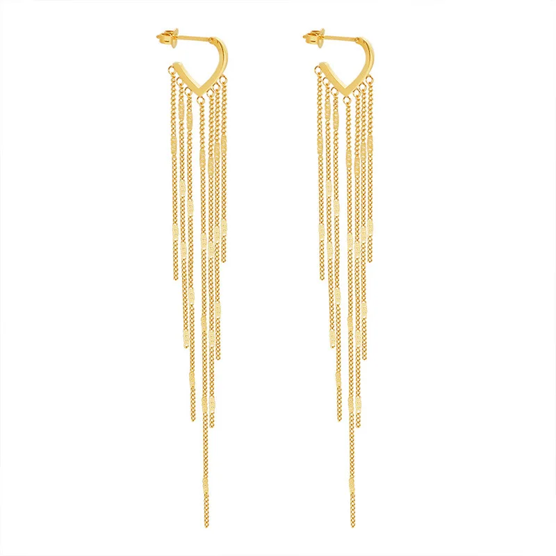 Elegant Long Tassel Earrings for Women Stud Earrings Cute Stainless Steel Jewelry Gift Fall Earrings 2022 Fall Winter Wholesale
Elegant Long Tassel Earrings for Women Stud Earrings Cute Stainless Steel Jewelry Gift Fall Earrings 2022 Fall Winter Wholesale