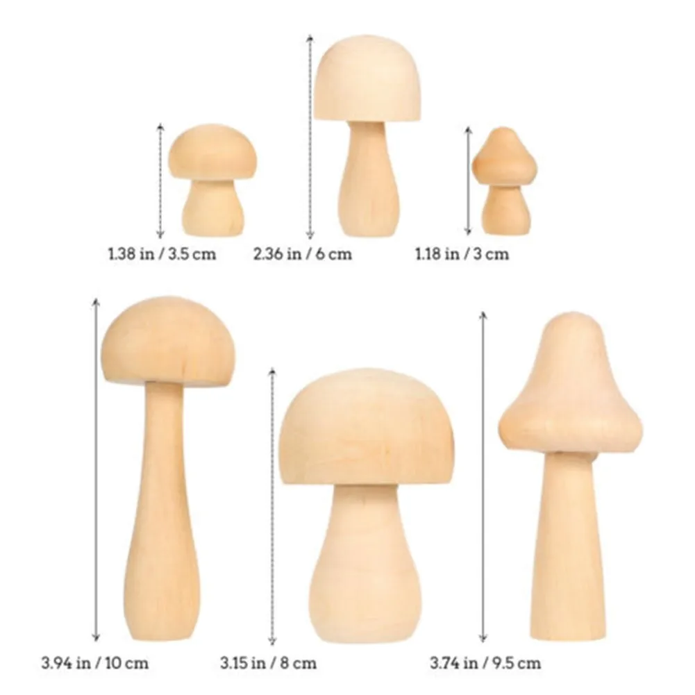 6 Pcs Wooden Mushroom Set Various Sizes Natural Unfinished Mushroom Wood Mushrooms For For DIY Decoration Home Decor
6 Pcs Wooden Mushroom Set Various Sizes Natural Unfinished Mushroom Wood Mushrooms For For DIY Decoration Home Decor