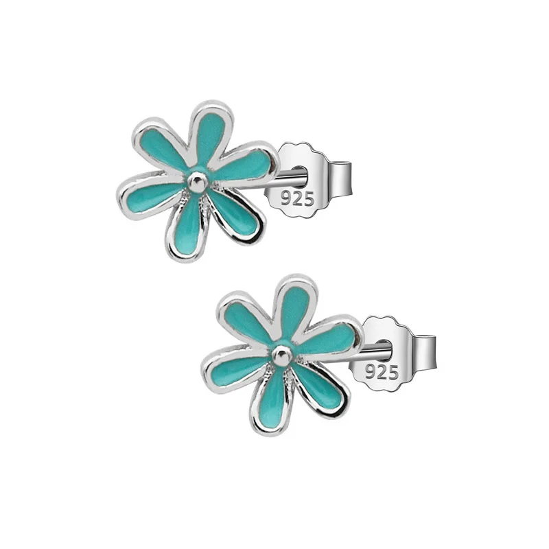 ElfoPlataSi Genuine 925 Sterling Silver Fashion Sweet Glaze Flower Charm Stud Earring For Women Best Friend Fine Jewelry DA2185
ElfoPlataSi Genuine 925 Sterling Silver Fashion Sweet Glaze Flower Charm Stud Earring For Women Best Friend Fine Jewelry DA2185