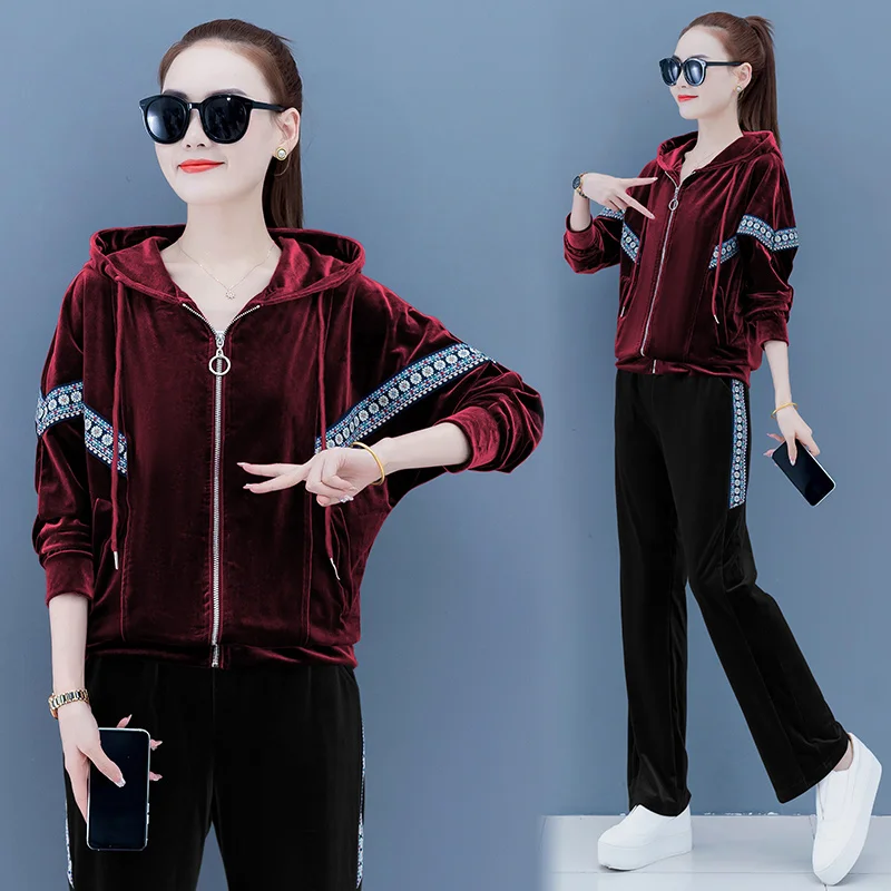 Женский осенний комплект из 2 предметов, куртка с капюшоном и брюки, модная Свободная Женская одежда с длинным рукавом, большие размеры
Женский осенний комплект из 2 предметов, куртка с капюшоном и брюки, модная Свободная Женская одежда с длинным рукавом, большие размеры