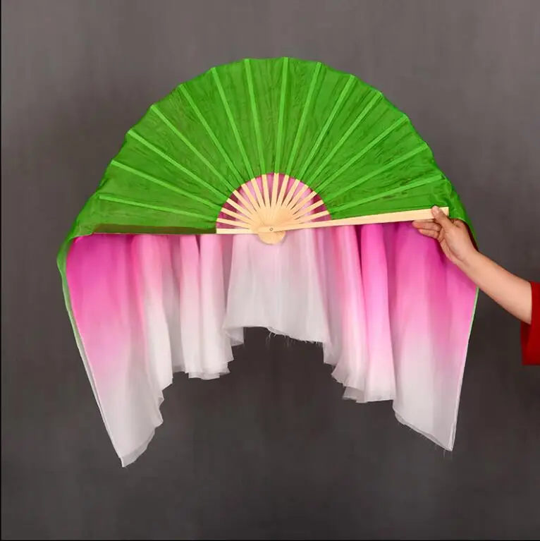 Two Layers Gradient Fan Veil 100% Silk Women Dance Veil Pairs (1L+1R) Jasmine Fan Veils Adults Folk Dance Props 76cm(30 Inch)
Two Layers Gradient Fan Veil 100% Silk Women Dance Veil Pairs (1L+1R) Jasmine Fan Veils Adults Folk Dance Props 76cm(30 Inch)