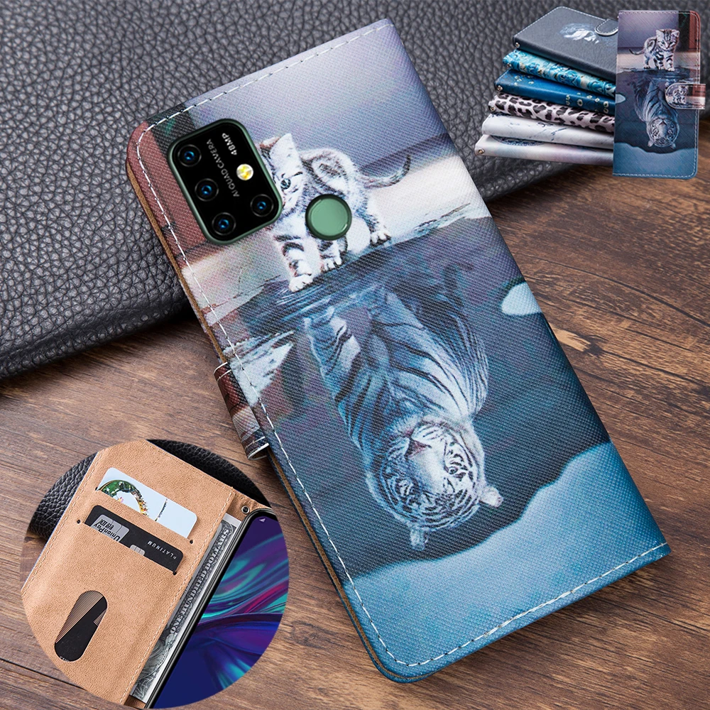 3D рельефный чехол с милым котом для UMIDIGI power 3 книги окрашенный телефона держатель