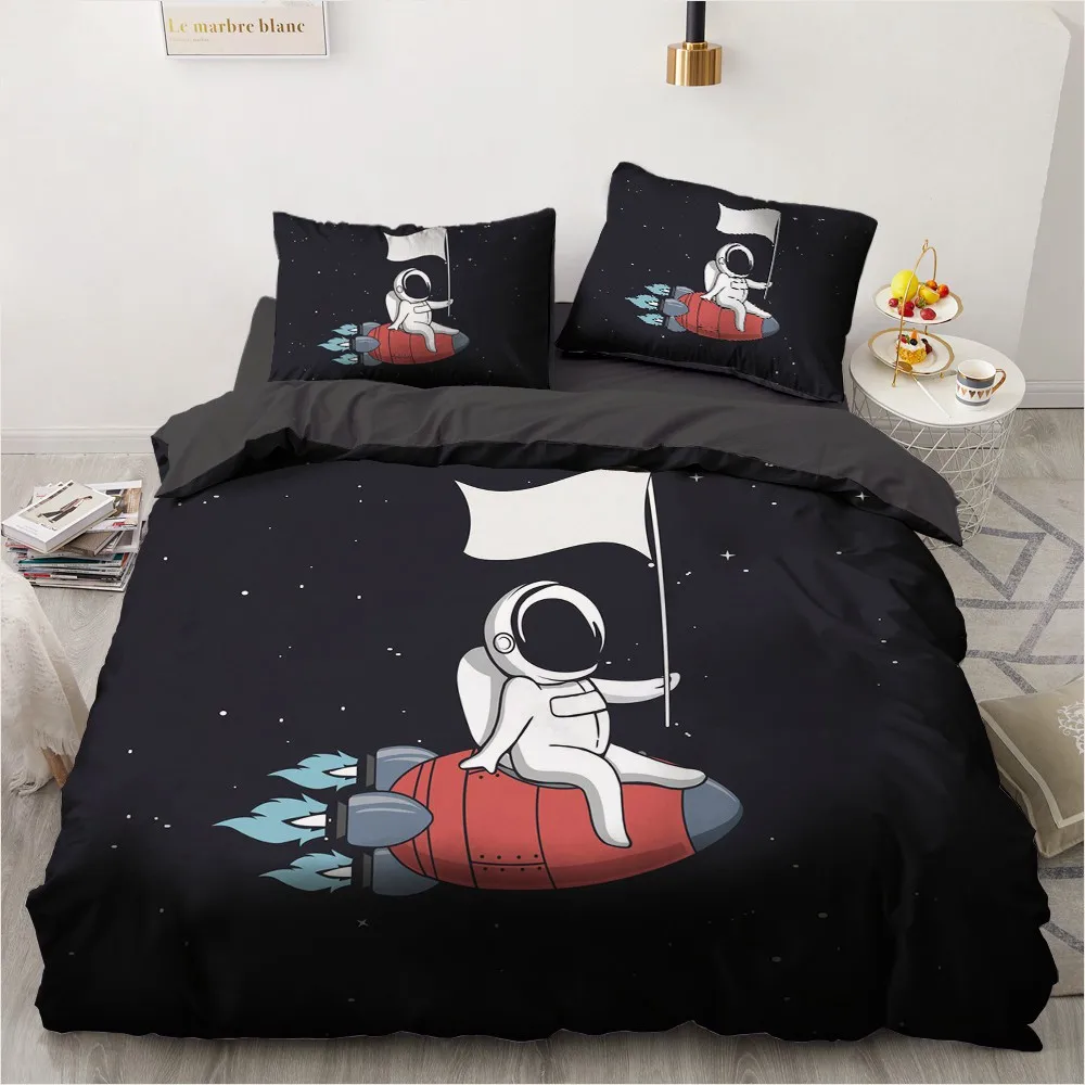 3D Custom Design Cartoon Quilt Cover Sets Space Comforther Covers Pillow Covers King Queen Double Single Size Black Beddings
3D Custom Design Cartoon Quilt Cover Sets Space Comforther Covers Pillow Covers King Queen Double Single Size Black Beddings