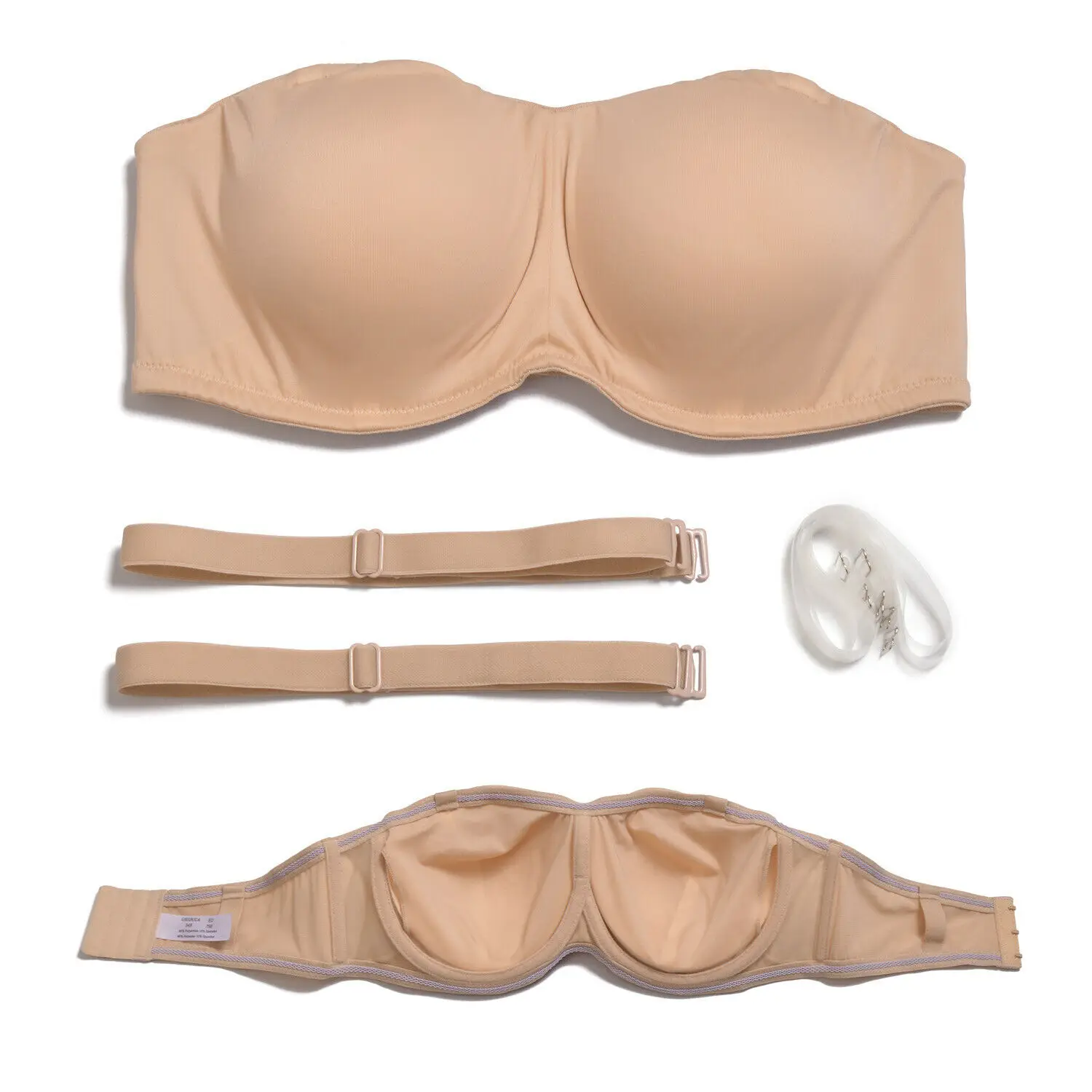 

New Ladies Sexy Strapless Bras Women Bra Adjusted Convertible Straps A B C D DD DDD E F G Cups 32 34 36 38 40 42 44 46 48 Size