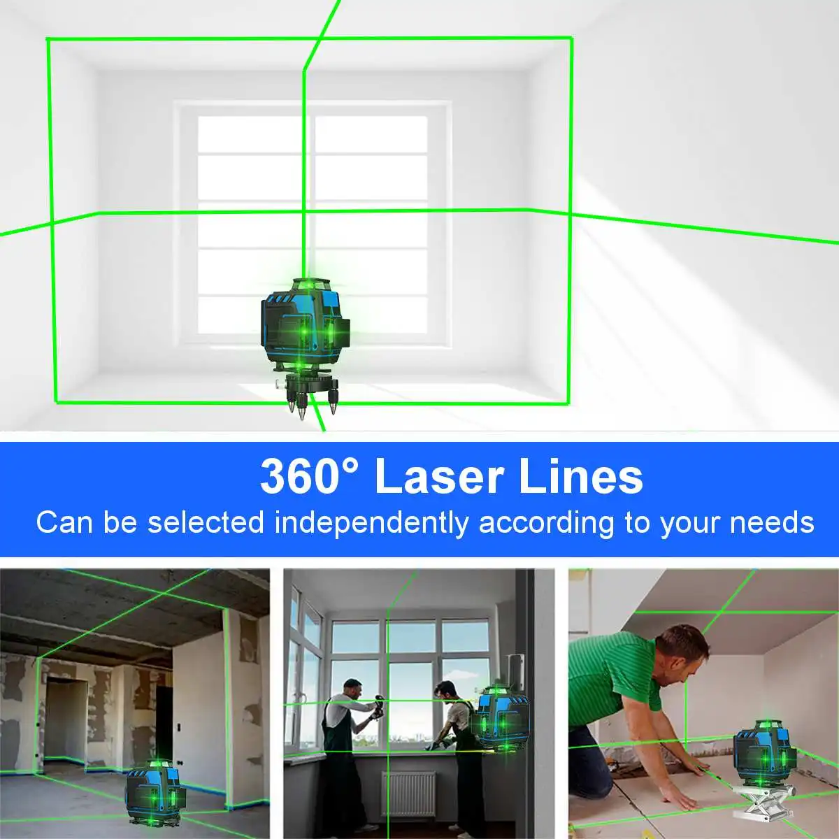 16 Lines 4D Laser Level Self-Leveling 360 Horizontal And Vertical Cross Super Powerful Green Laser Level APP/bluetooth Control
16 Lines 4D Laser Level Self-Leveling 360 Horizontal And Vertical Cross Super Powerful Green Laser Level APP/bluetooth Control