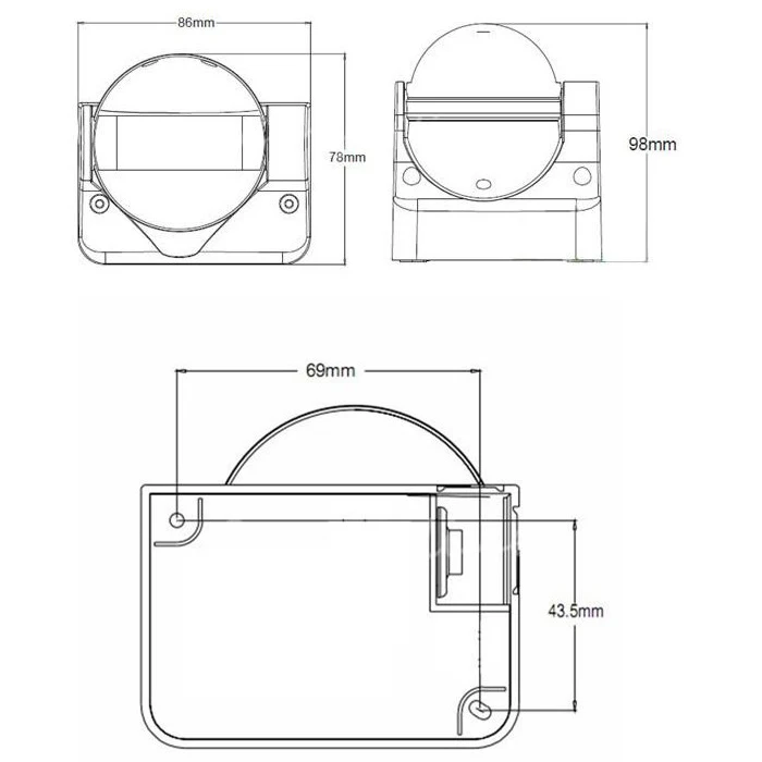 110V-240V Ip44 180 50/60Hz Pir