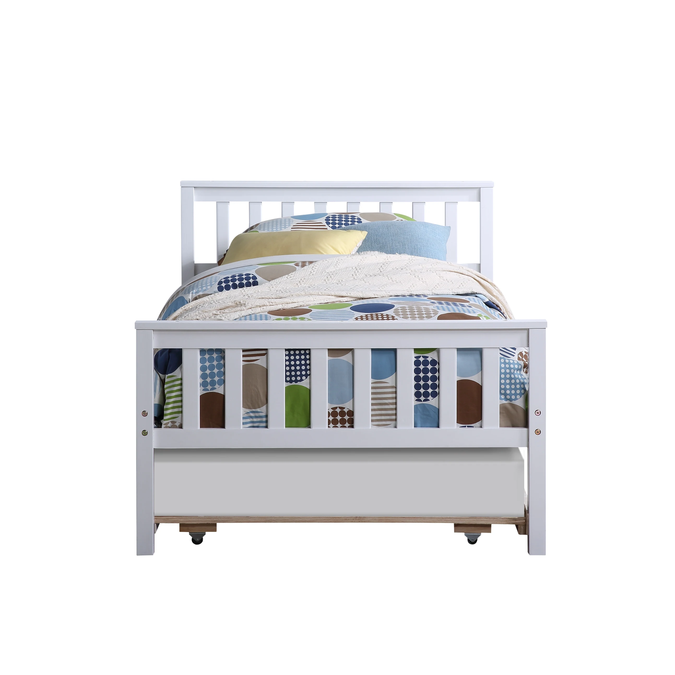 Pine Wood Twin Bed with Trundle Grey White 79.5L*42W*33.5H Inch With pullout trundle bed
Pine Wood Twin Bed with Trundle Grey White 79.5L*42W*33.5H Inch With pullout trundle bed