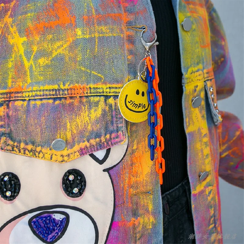 Spring Denim Jacket Female Korean Gradient Color Graffiti Fashion Loose Coat Little Bear Cartoon Short Coat Women D87
Spring Denim Jacket Female Korean Gradient Color Graffiti Fashion Loose Coat Little Bear Cartoon Short Coat Women D87