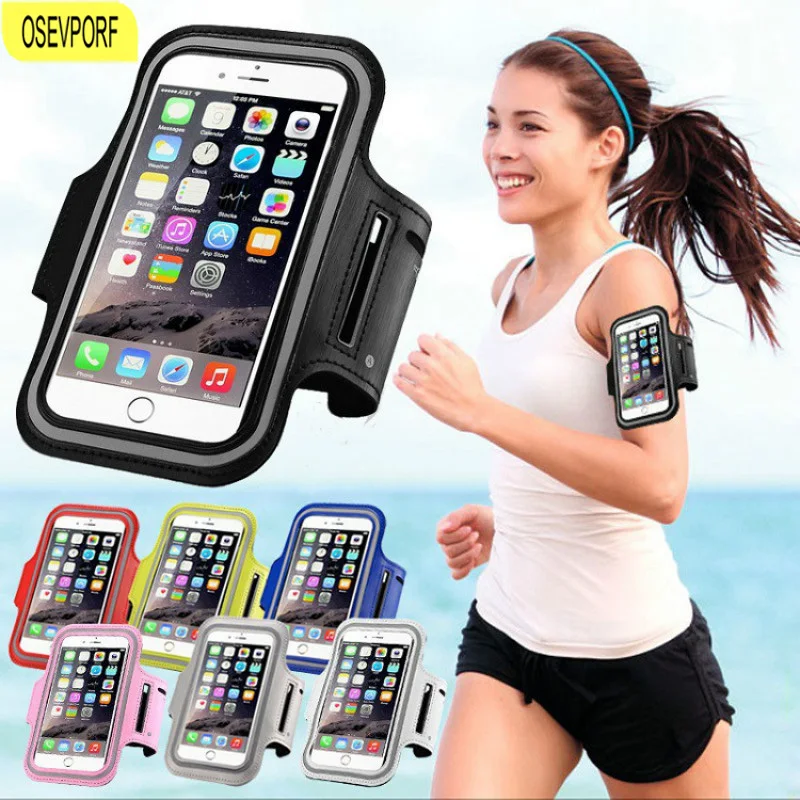 

Outdoor Sports Phone Holder Armband Case for 4.0-6.5 Inches iPhone 12 11 X Huawei P30 P20 Case for Outdoor Gym Arm Phone Bag