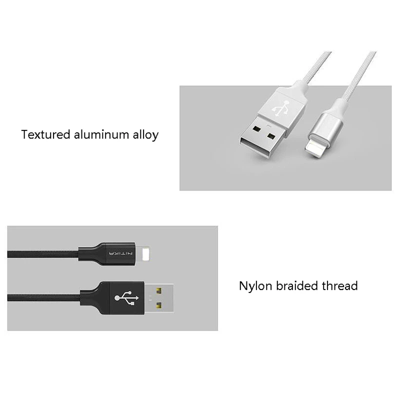 NITIKA for Apple MFI Data Cable Fast Charge MFI Data Cable Aluminum Alloy Nylon Braided Cable to USB 1M
NITIKA for Apple MFI Data Cable Fast Charge MFI Data Cable Aluminum Alloy Nylon Braided Cable to USB 1M